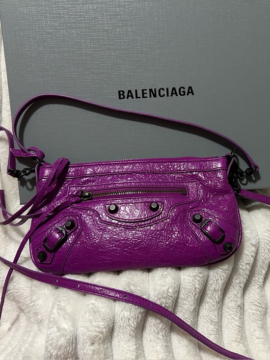 Balenciaga Handbags - Authentic Balenciaga Bright Fuchsia (Azalee) Le City Pouch on Strap